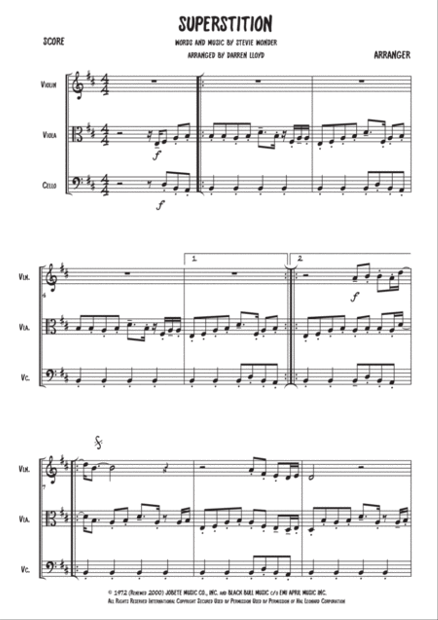 Superstition String Trio scores gallery preview page 1