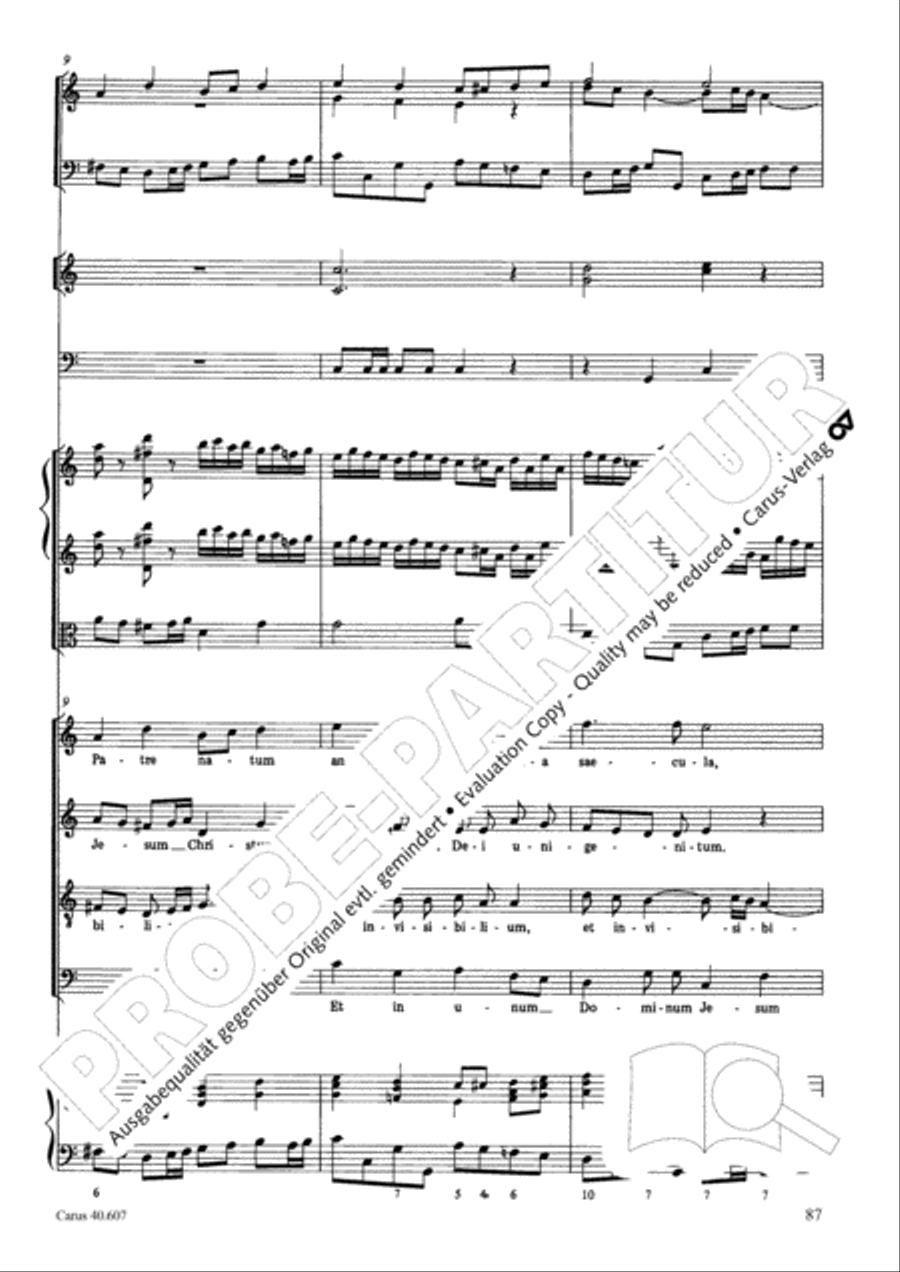 Mass in time of war (Missa in tempore belli) 4-Part scores gallery preview page 97