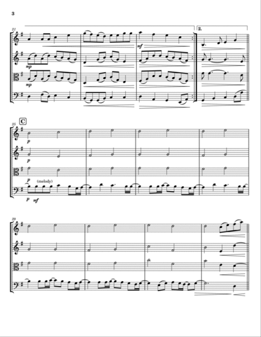 Lord, I Lift Your Name On High String Trio scores gallery preview page 3