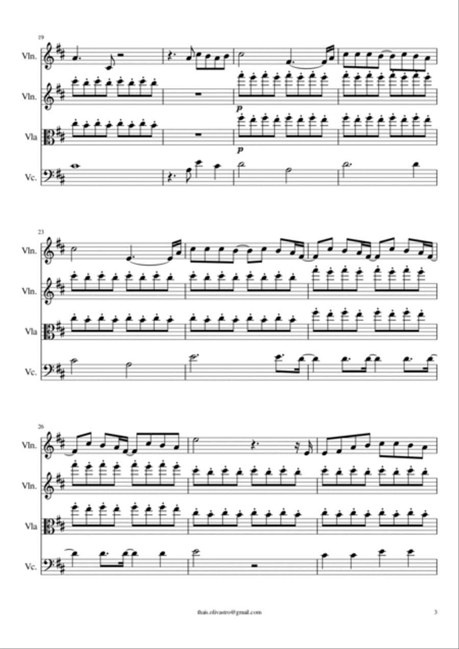 Deja Vu String Quartet scores gallery preview page 3