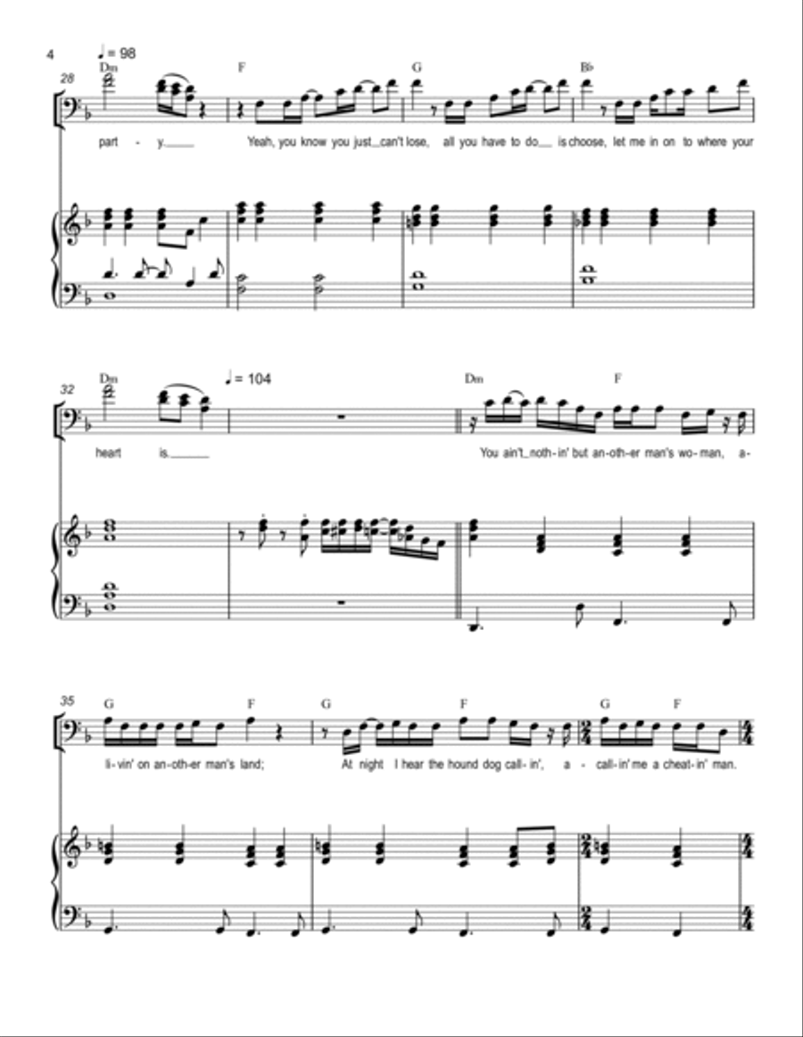 Another Man's Woman Voice scores gallery preview page 4