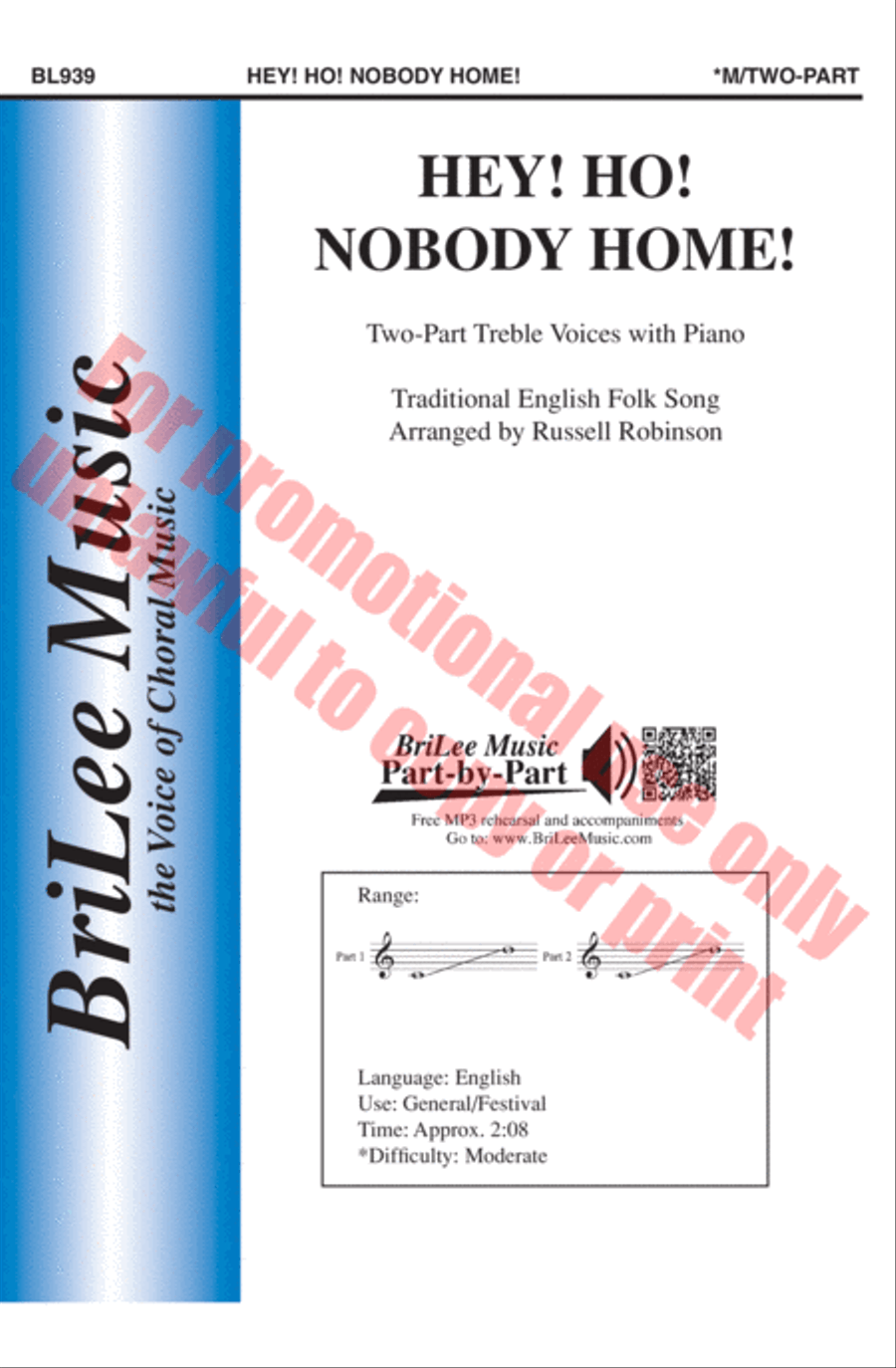 Hey! Ho! Nobody Home Hey! Ho! Nobody Home Choir scores gallery preview page 2