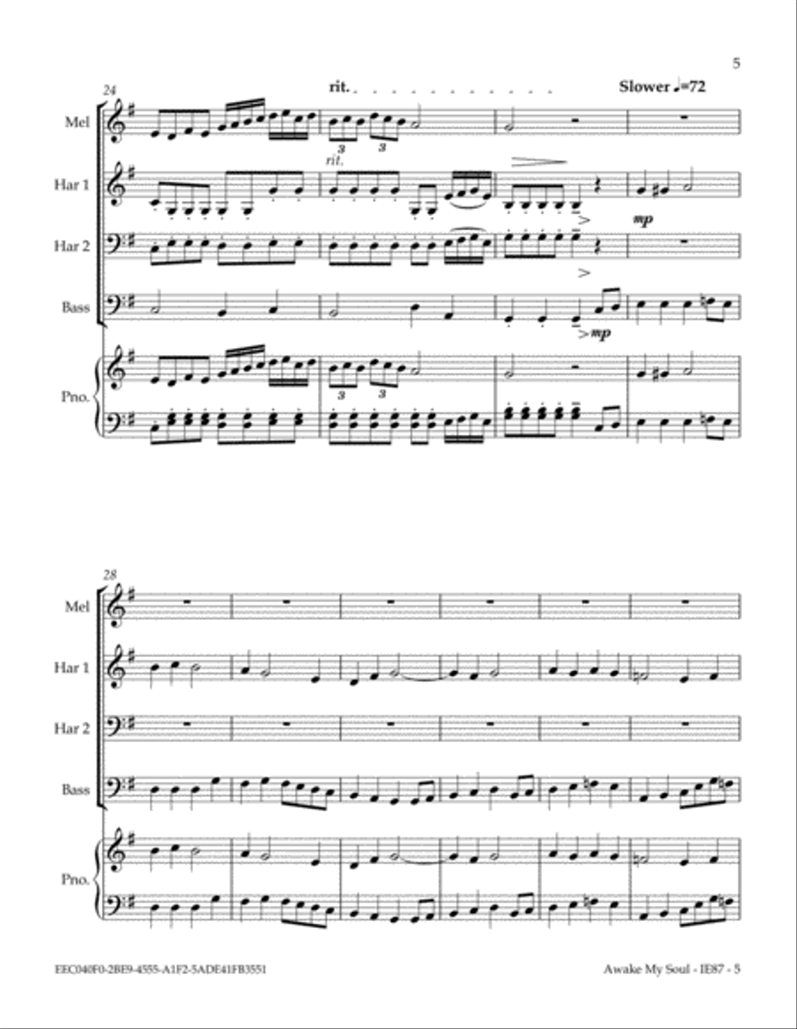 Awake My Soul (Any Size Church Orchestra Series) Large Ensemble scores gallery preview page 6