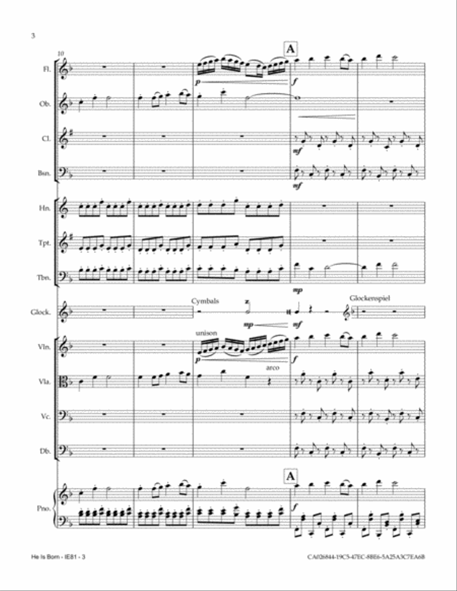 He Is Born (Il Est Ne) Full Orchestra scores gallery preview page 4
