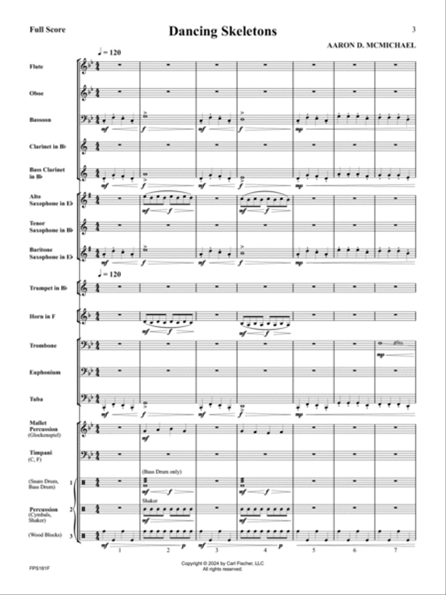 Dancing Skeletons Concert Band scores gallery preview page 2