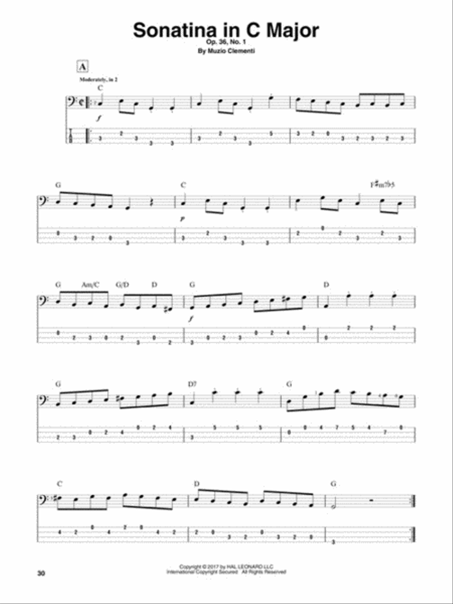 Classical Themes for Electric Bass Acoustic Guitar scores gallery preview page 5