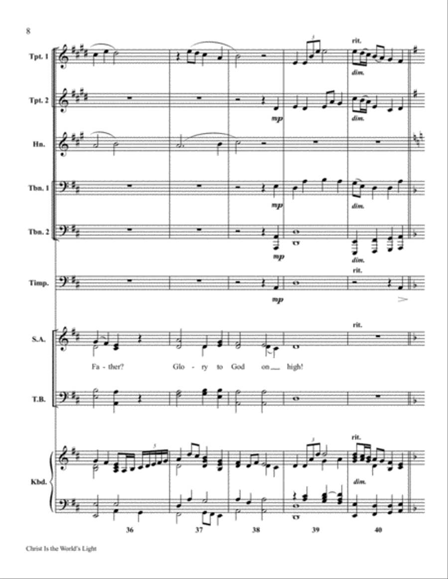 Christ Is the World's Light Choir scores gallery preview page 8