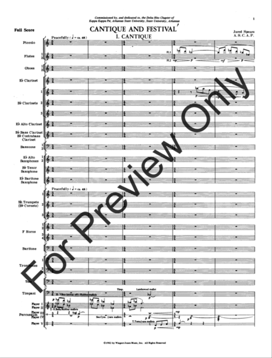 Cantique and Festival (Score) Concert Band scores gallery preview page 4