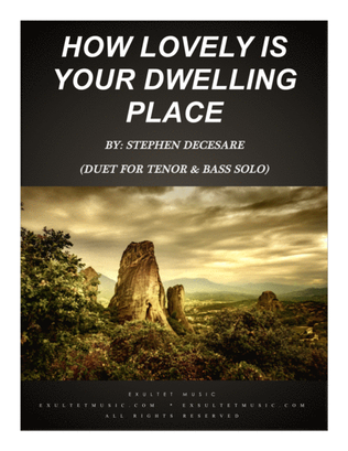 Book cover for How Lovely Is Your Dwelling Place (Duet for Tenor and Bass Solo)