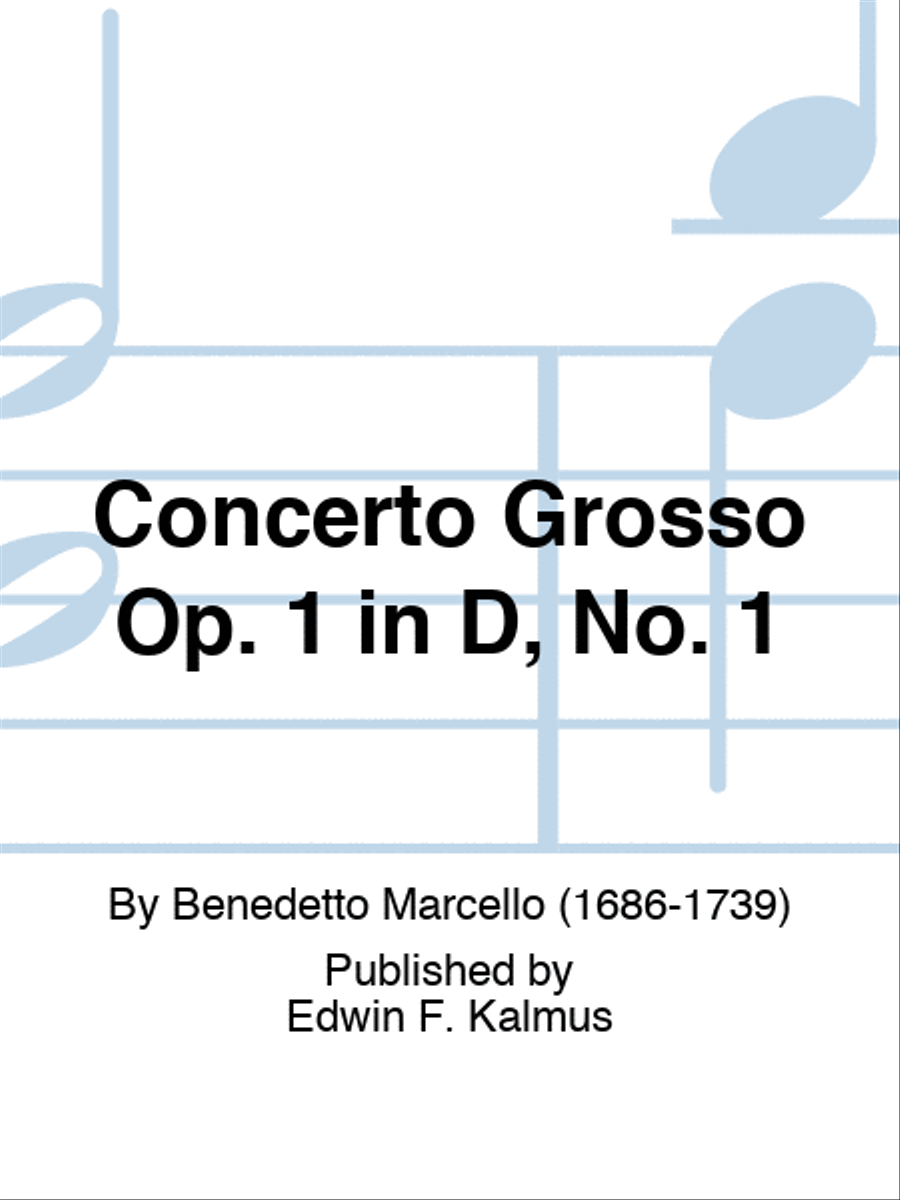 Book cover for Concerto Grosso Op. 1 in D, No. 1