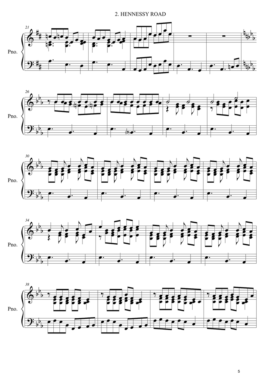 HONG KONG PIANO SUITE HONG KONG PIANO SUITE Piano Solo scores gallery preview page 5