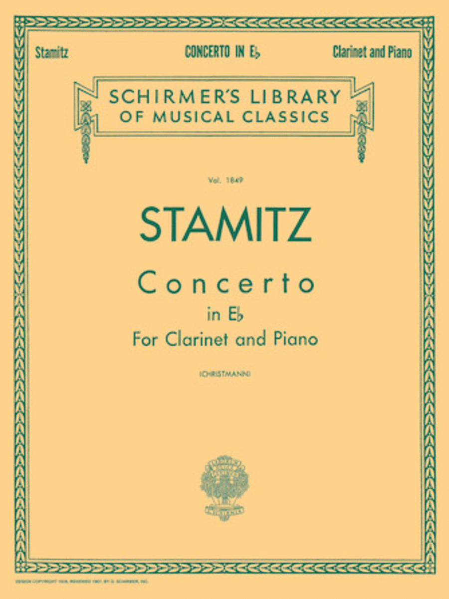 Clarinet Concerto No.6 in Eb Major - Clarinet/Piano