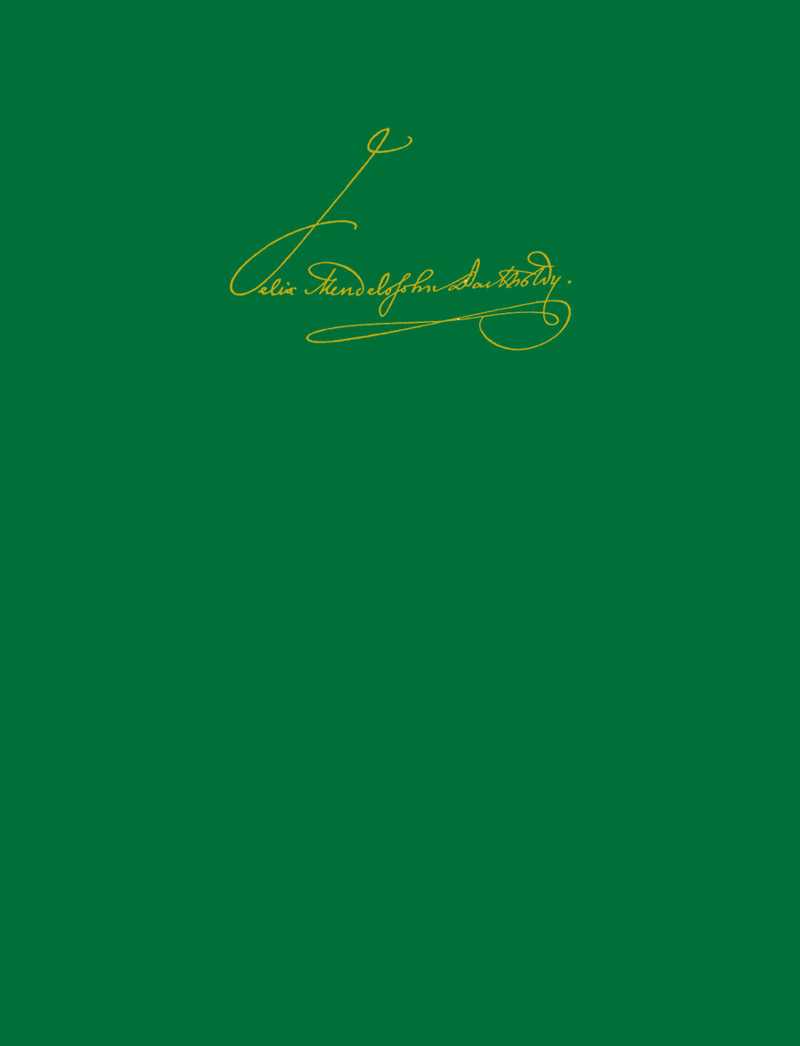 Book cover for Leipzig Edition of the Works of Felix Mendelssohn Bartholdy