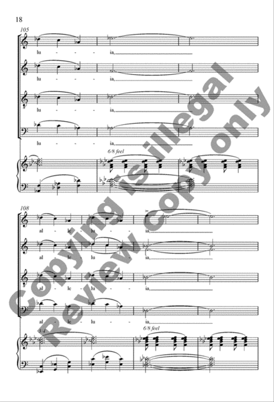 An Alleluia Flourish Divisi scores gallery preview page 18