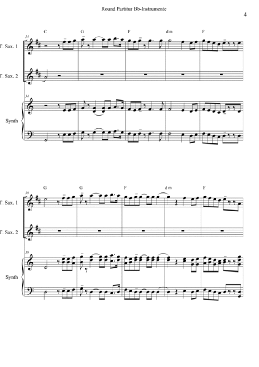 Round for Bb - Instruments Small Ensemble scores gallery preview page 6