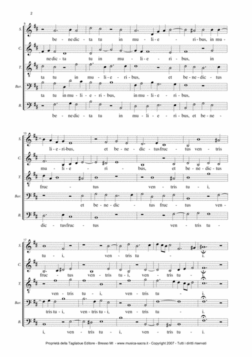 AVE MARIA - W. BYRD - For SATBarB Choir image number null