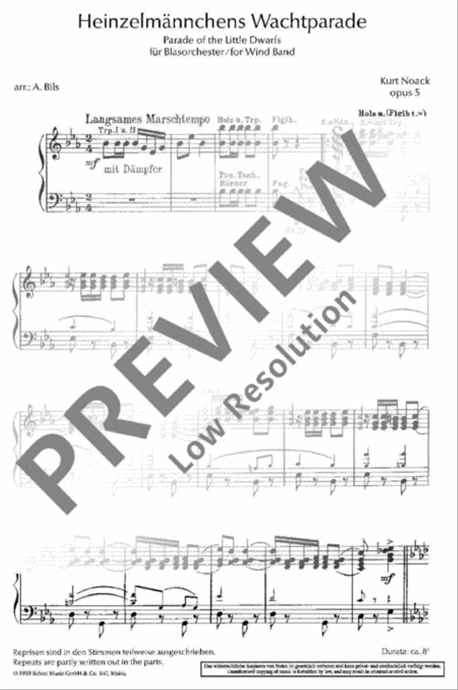 Parade of the Little Dwarfs Concert Band scores gallery preview page 3