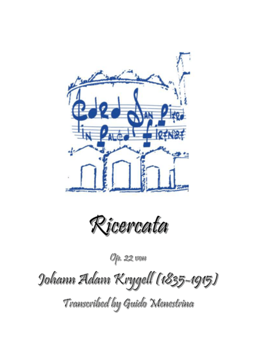 Johann Adam Krygell - Ricercata Organ Solo scores gallery preview page 1