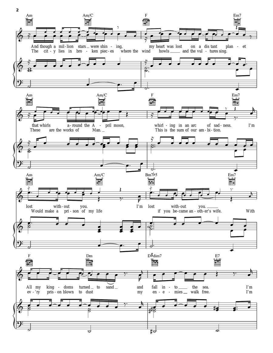 Mad About You Piano, Vocal, Guitar scores gallery preview page 2