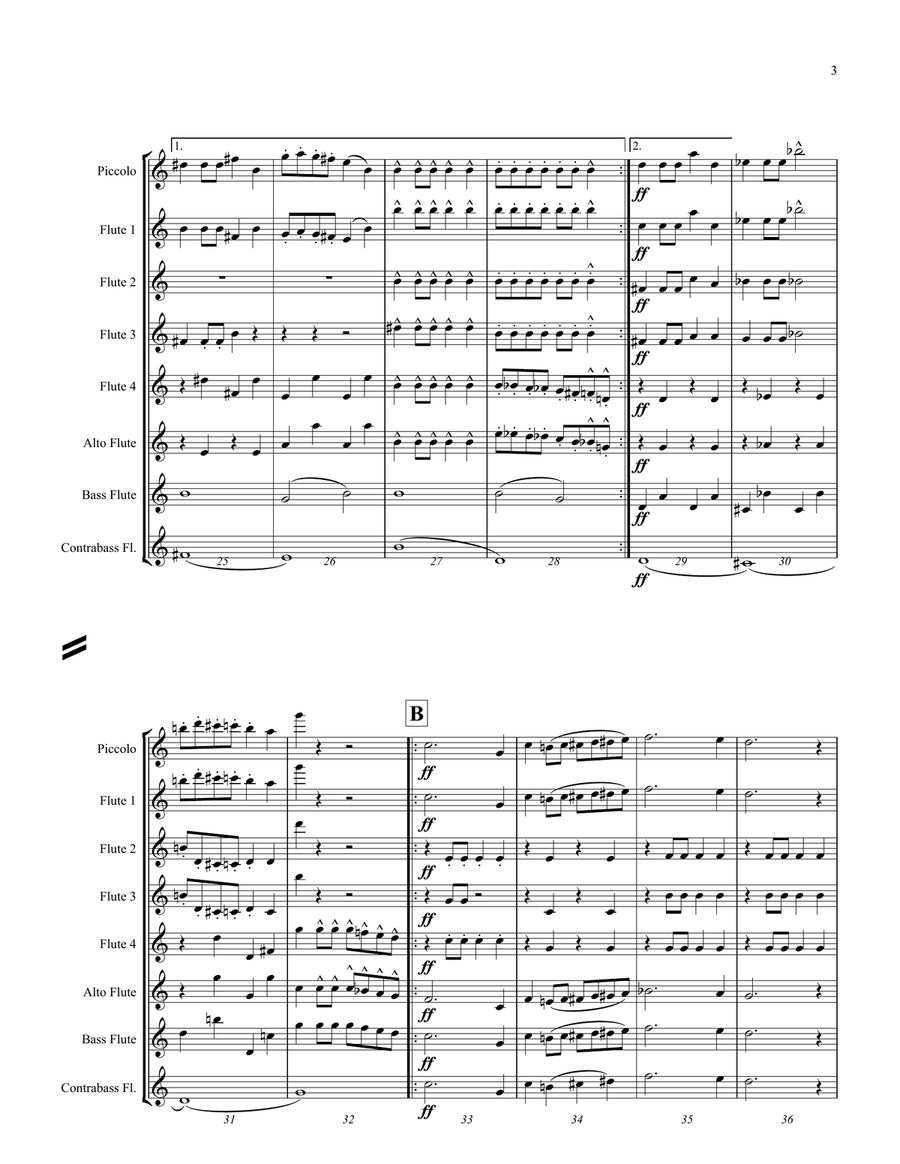 Thunder and Blazes Woodwind Ensemble scores gallery preview page 3