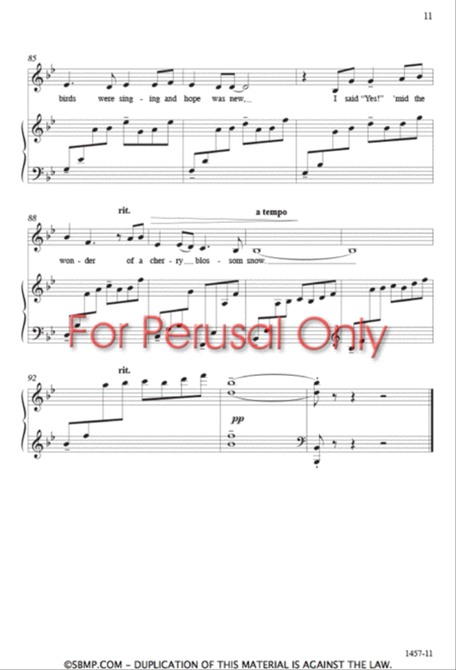 Cherry Blossom Snow - SSA Octavo SSA scores gallery preview page 10