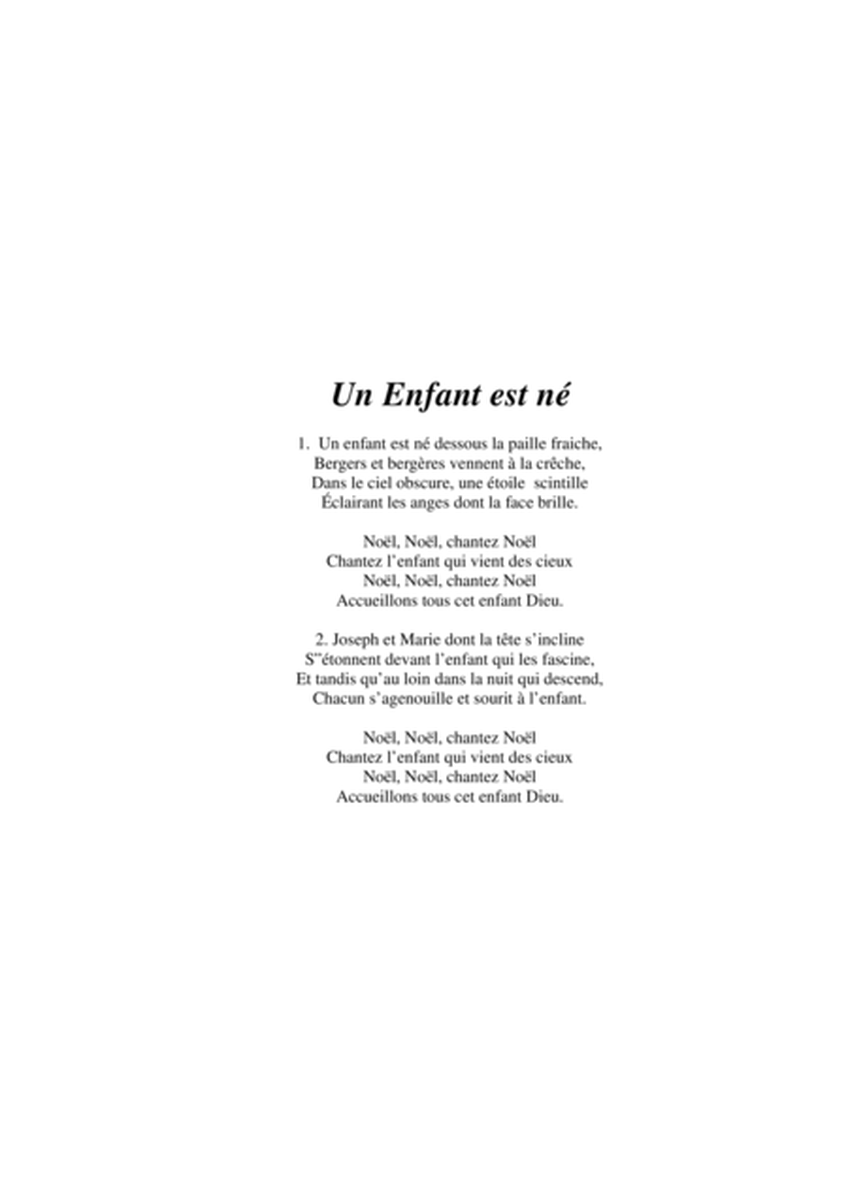 Jacques Dussouil: "Un Enfant est né" from Quatre Noëls for SATB mixed chorus
