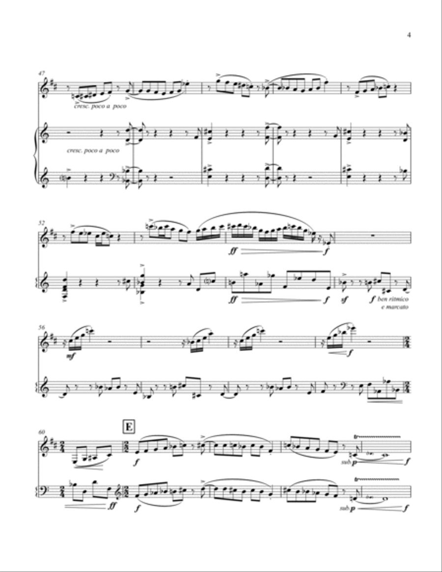 Five Short Pieces for Clarinet and Marimba Chamber Music scores gallery preview page 5