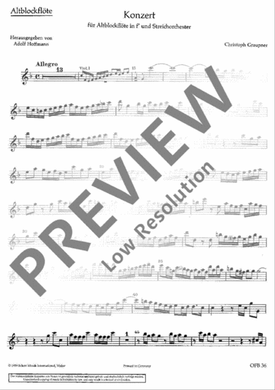 Concerto Concerto Alto Recorder scores gallery preview page 17