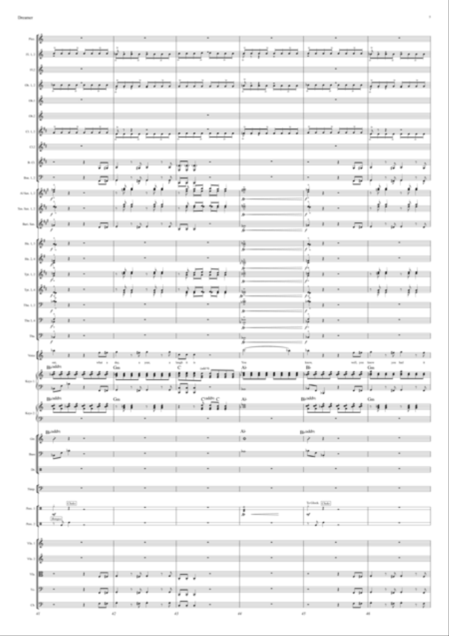 Dreamer Dreamer Full Orchestra scores gallery preview page 5