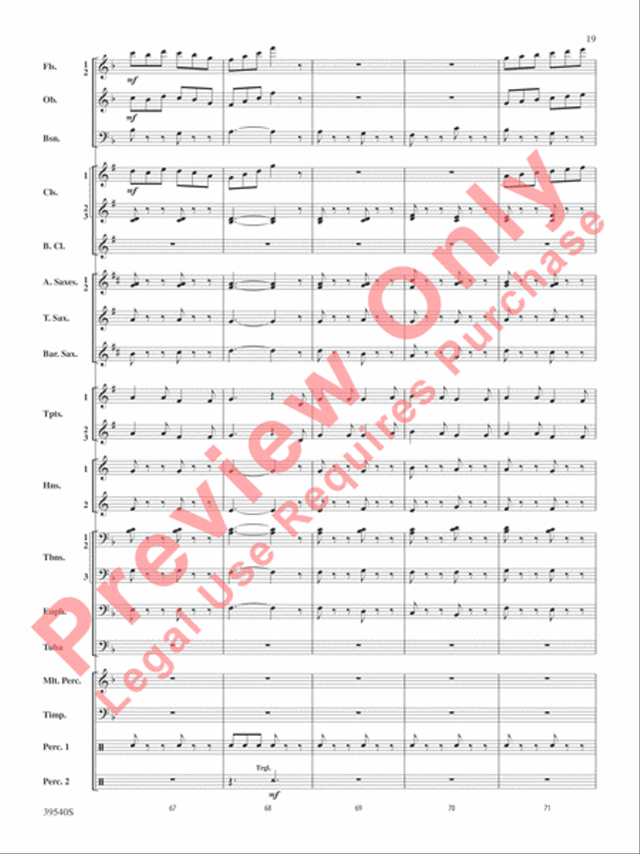 Carols from the British Isles Concert Band scores gallery preview page 20
