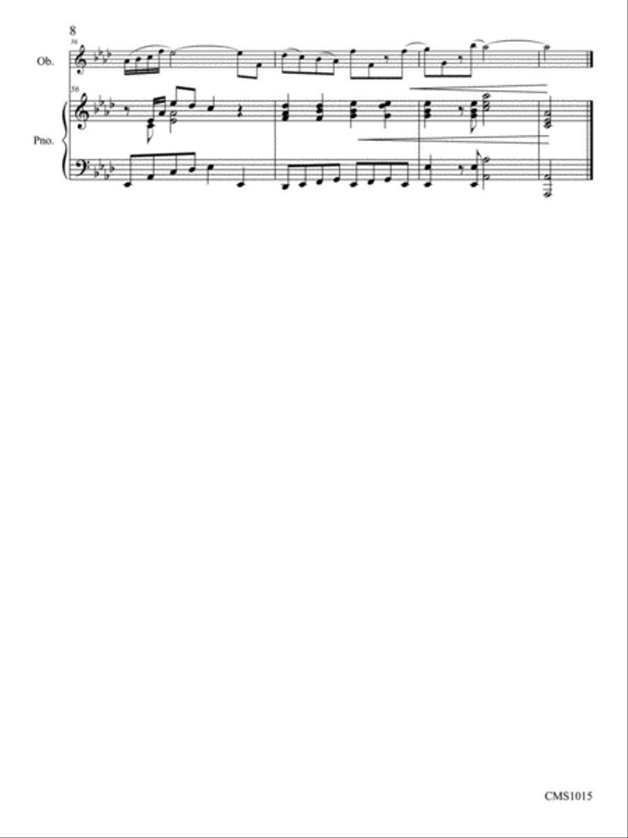 Three Pieces for Oboe and Piano Piano Accompaniment scores gallery preview page 6