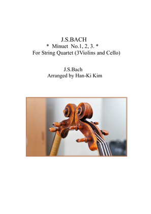 Book cover for Bach Three Minuets (String Quartet)