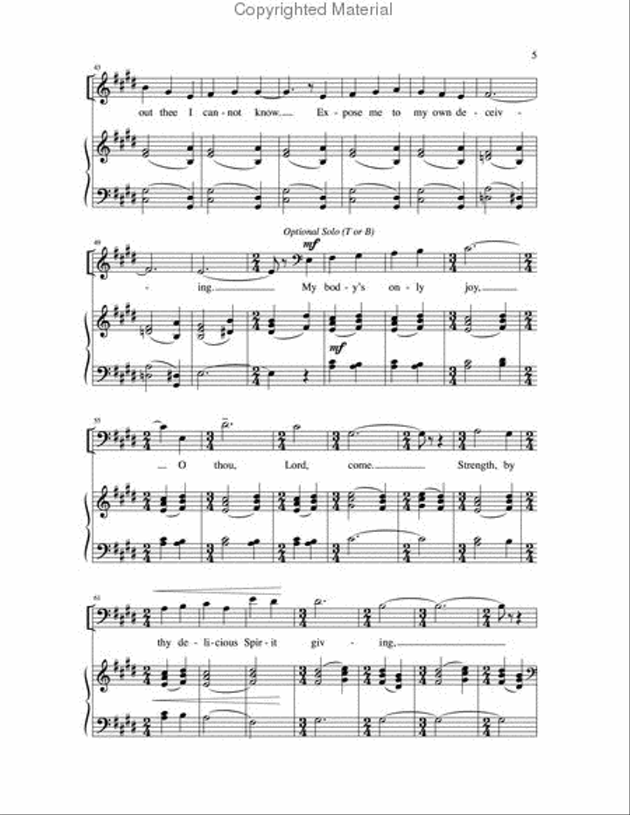 Come, O Christ 4-Part scores gallery preview page 4