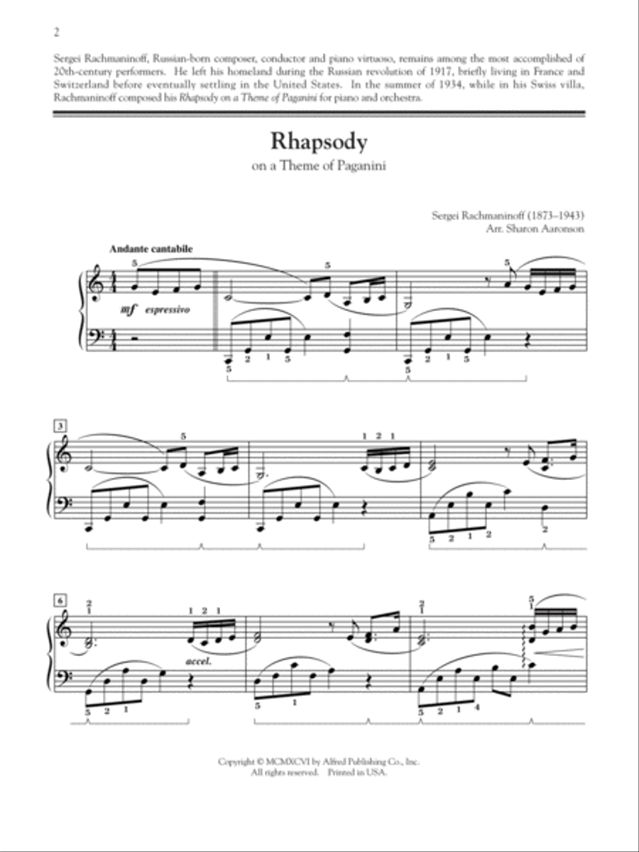 Rhapsody on a Theme of Paganini