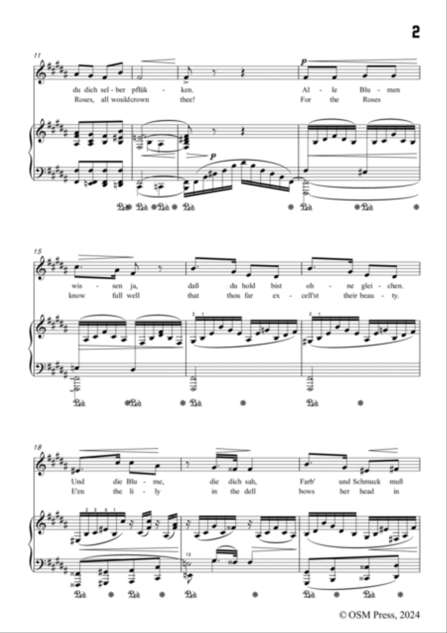 A. Jensen-Wenn du zu den Blumen gehst,in B Major,Op.21 No.5 Voice scores gallery preview page 3