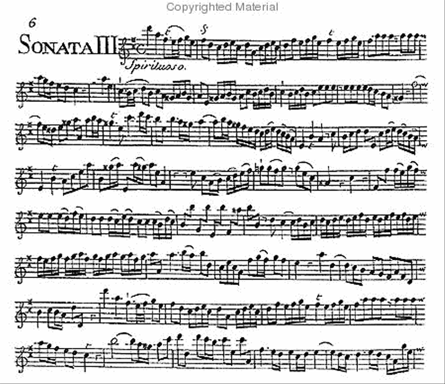XIIX melodious canons or VI sonatas for two. Paris, 1738. Flute Solo scores gallery preview page 3