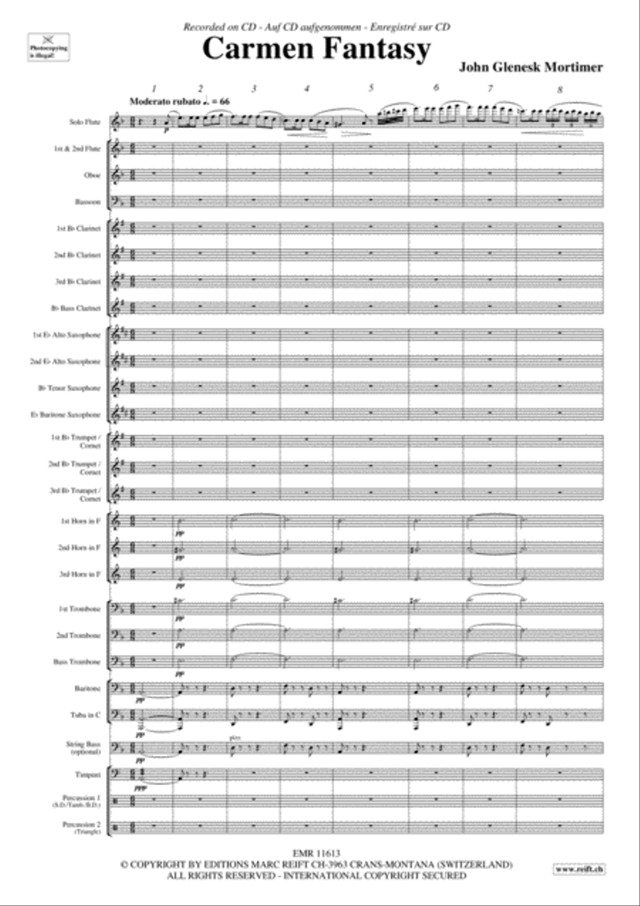 Carmen Fantasy Concert Band scores gallery preview page 4