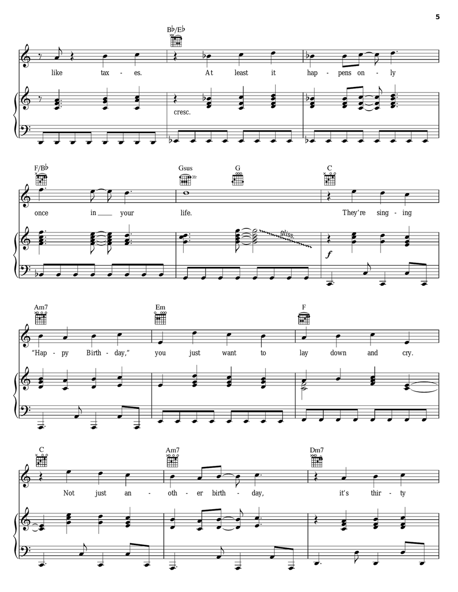 30/90 (from tick, tick... BOOM!) Guitar scores gallery preview page 5