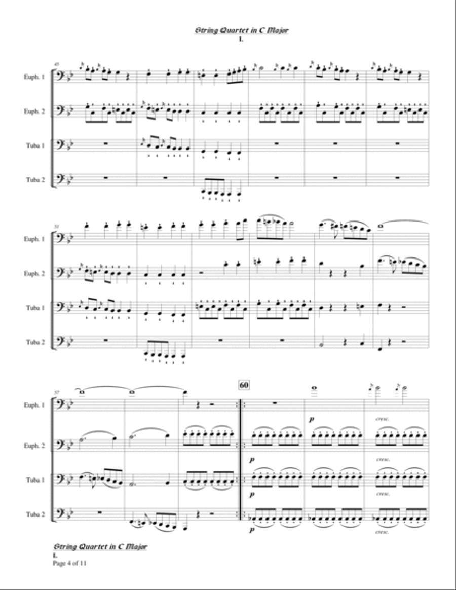 String Quartet in C Major, Op. 33, No. 3 Chamber Music scores gallery preview page 4