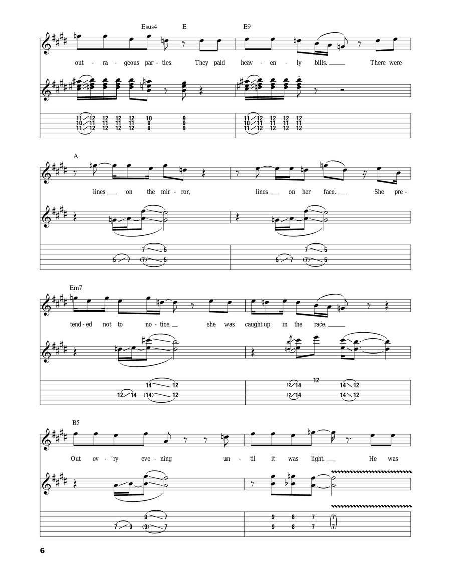 Life In The Fast Lane Acoustic Guitar scores gallery preview page 6