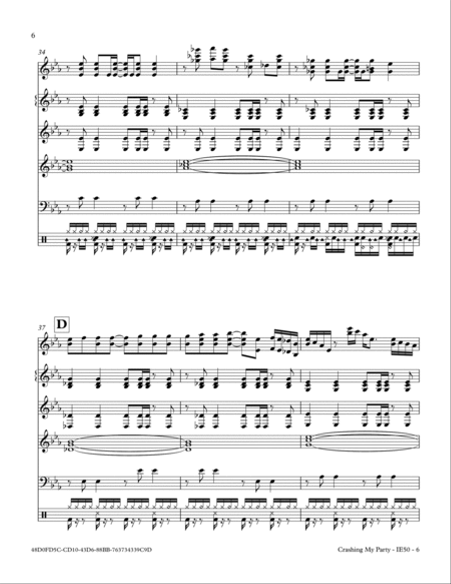 Crashing My Party Small Ensemble scores gallery preview page 6