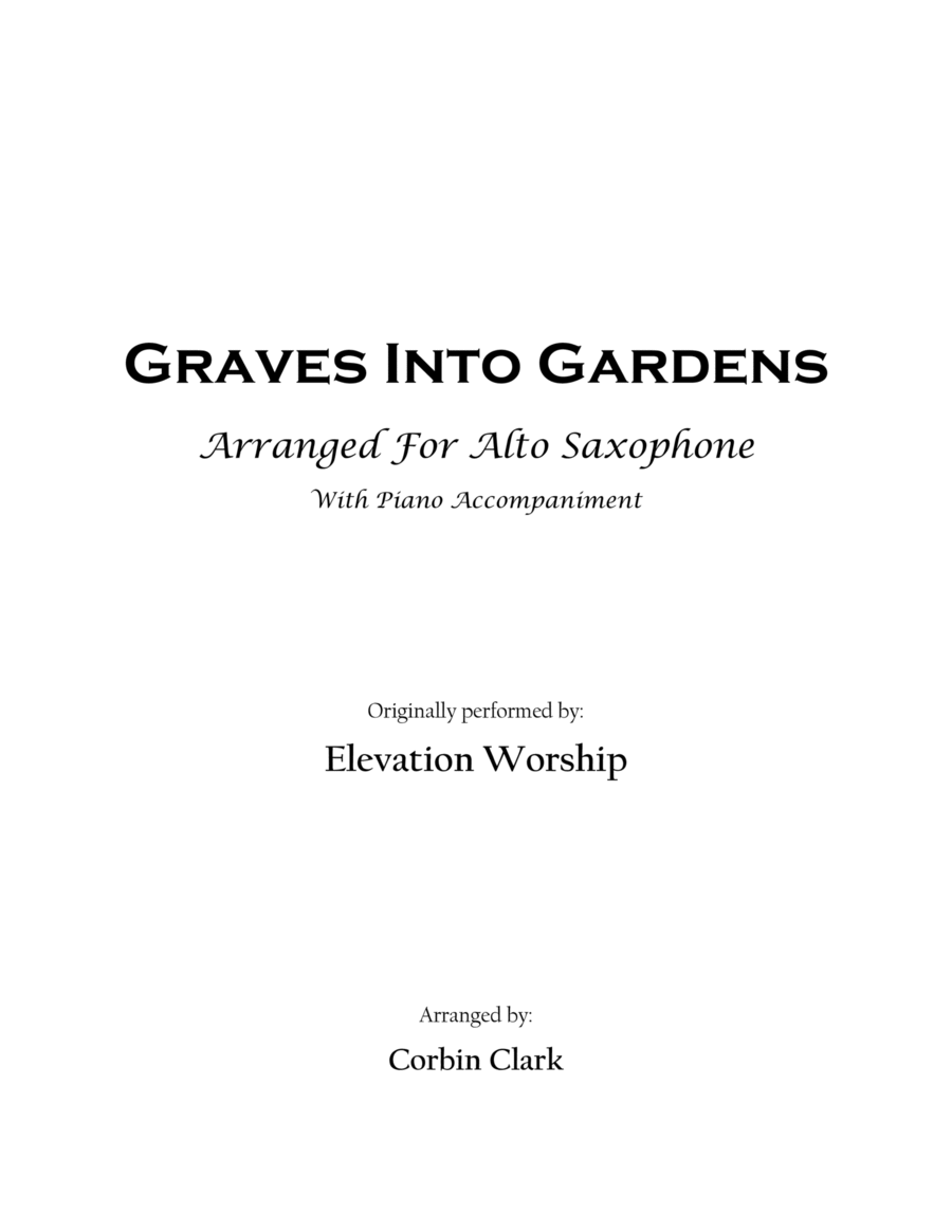 Graves Into Gardens Graves Into Gardens Alto Saxophone scores gallery preview page 1