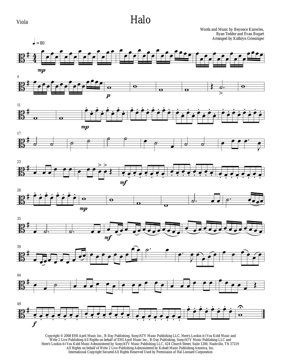 Halo String Quartet scores gallery preview page 5