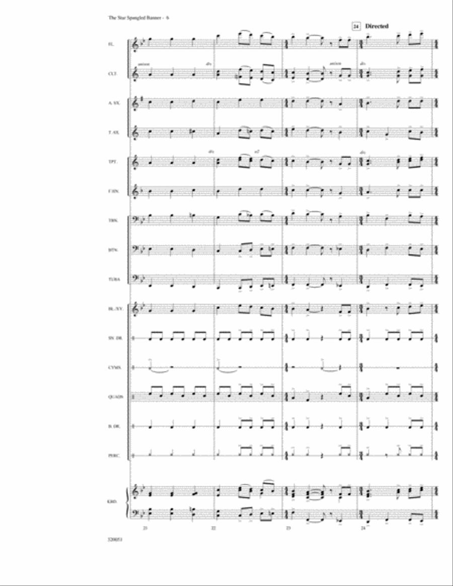 The Star Spangled Banner The Star Spangled Banner Marching Band scores gallery preview page 6