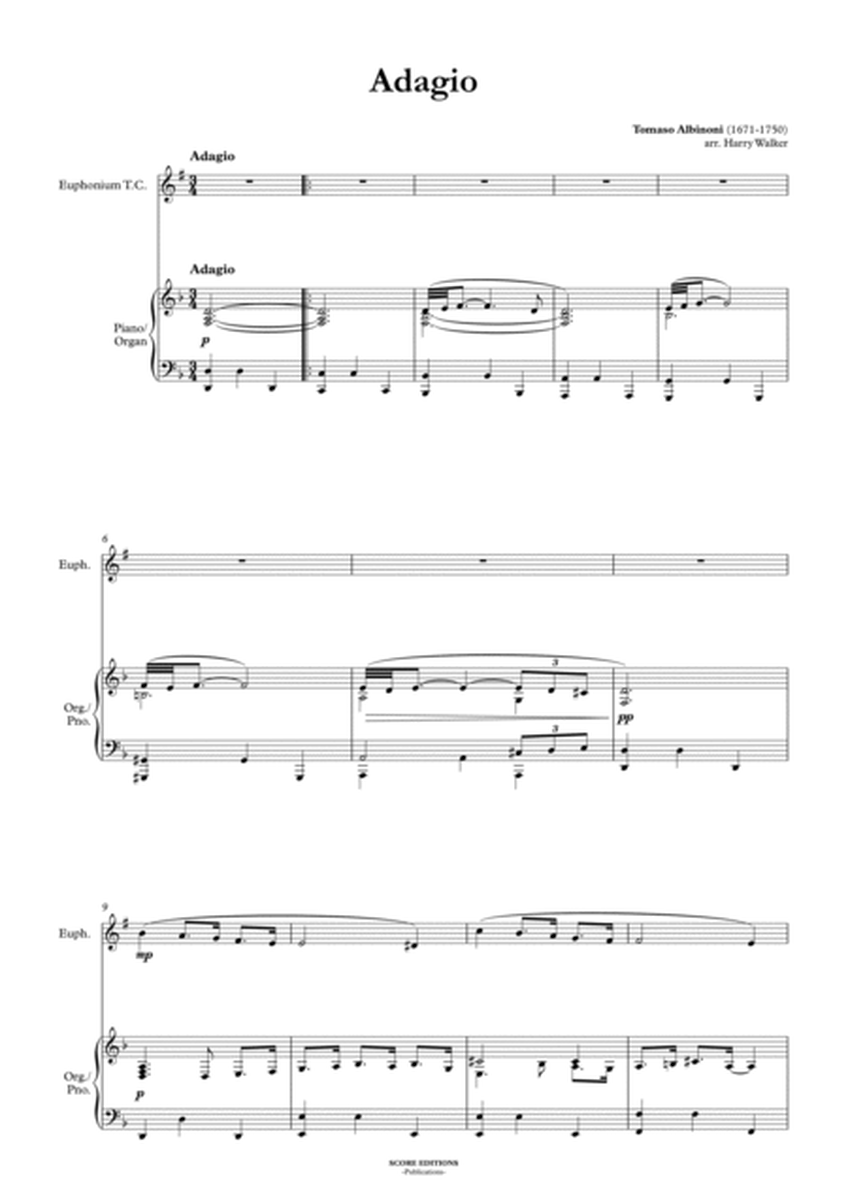 Adagio - Albinoni (for Euphonium T.C. and Piano/Organ) image number null
