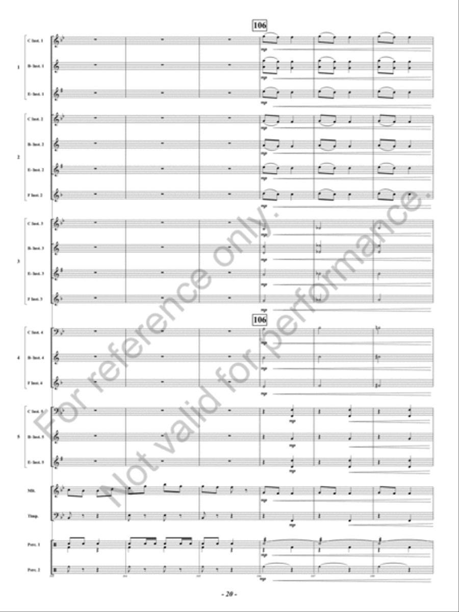 Infernal Galop Concert Band scores gallery preview page 21