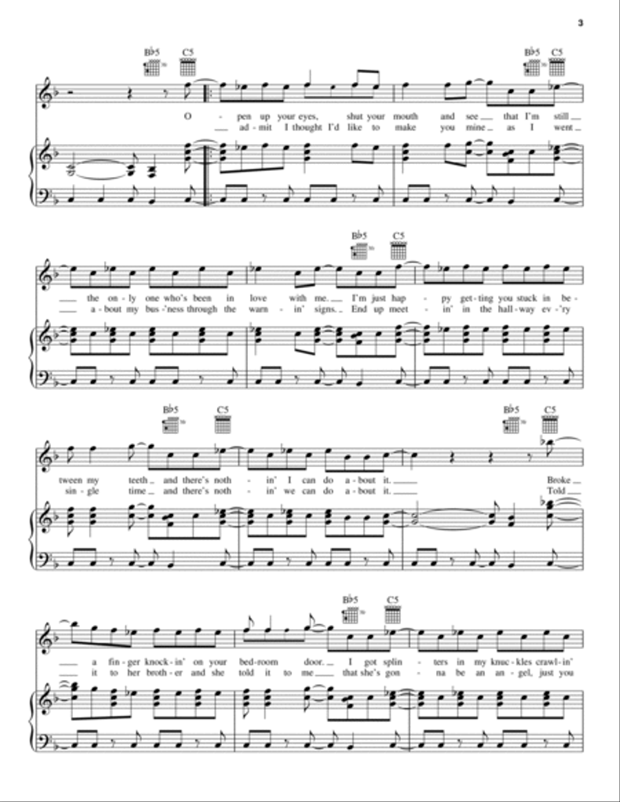 Only Angel Piano, Vocal, Guitar scores gallery preview page 3