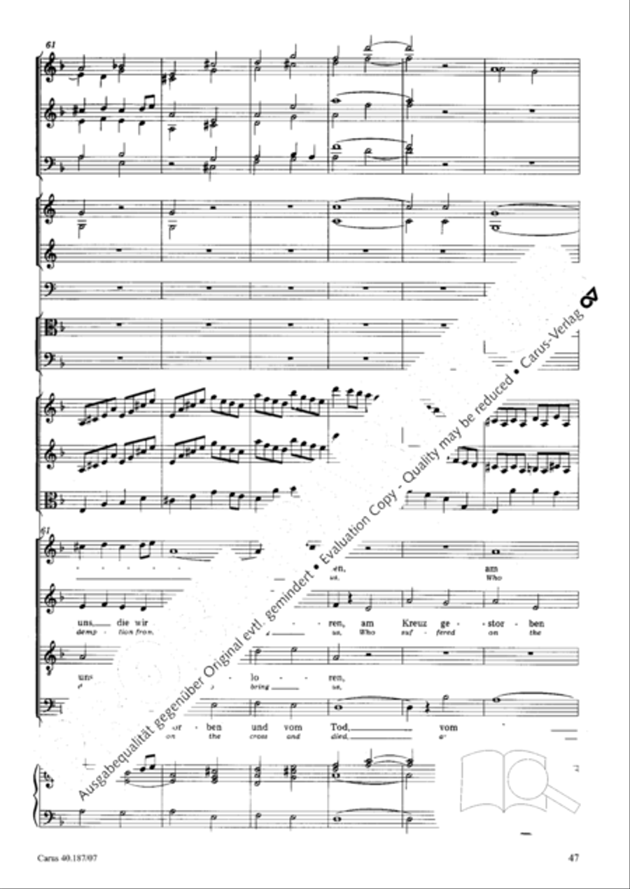 We all believe in one true God (Wir glauben all an einen Gott) 4-Part scores gallery preview page 48