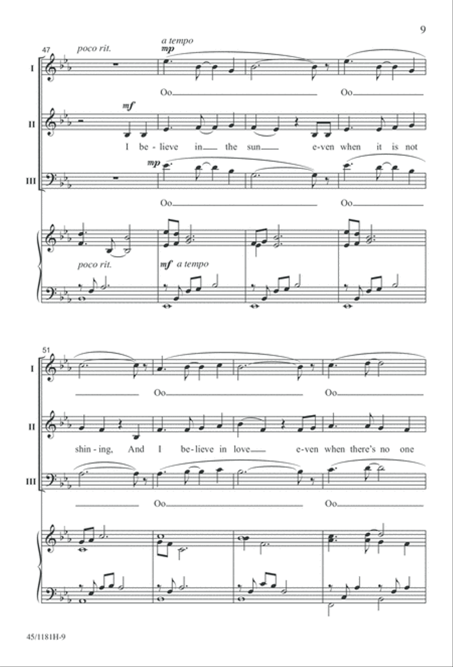 Contemporary Choral Classics 3-Part scores gallery preview page 9