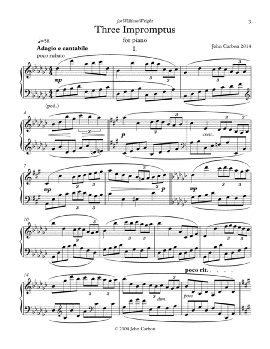 Three Impromptus for Piano image number null